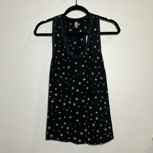 Joie Star Pattern Silk Racerback Tank